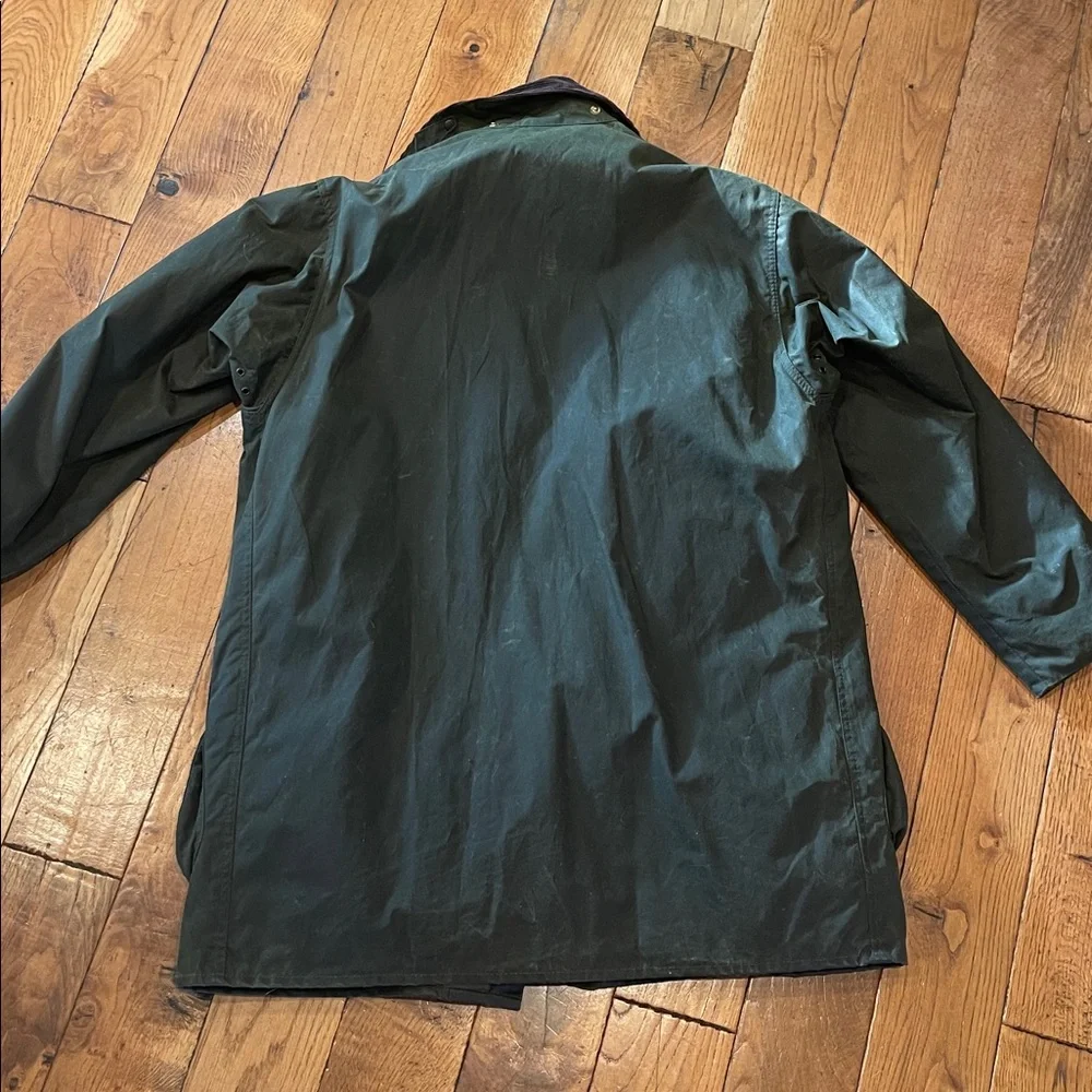 Barbour Men's oil waxed canvas Dark Green Military Field Jacket Men’s L - Picture 6 of 6